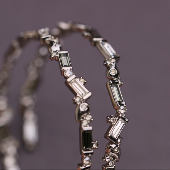 Alexis Bittar Crystal Baguette Hoop Earrings - Picture 7 of 7